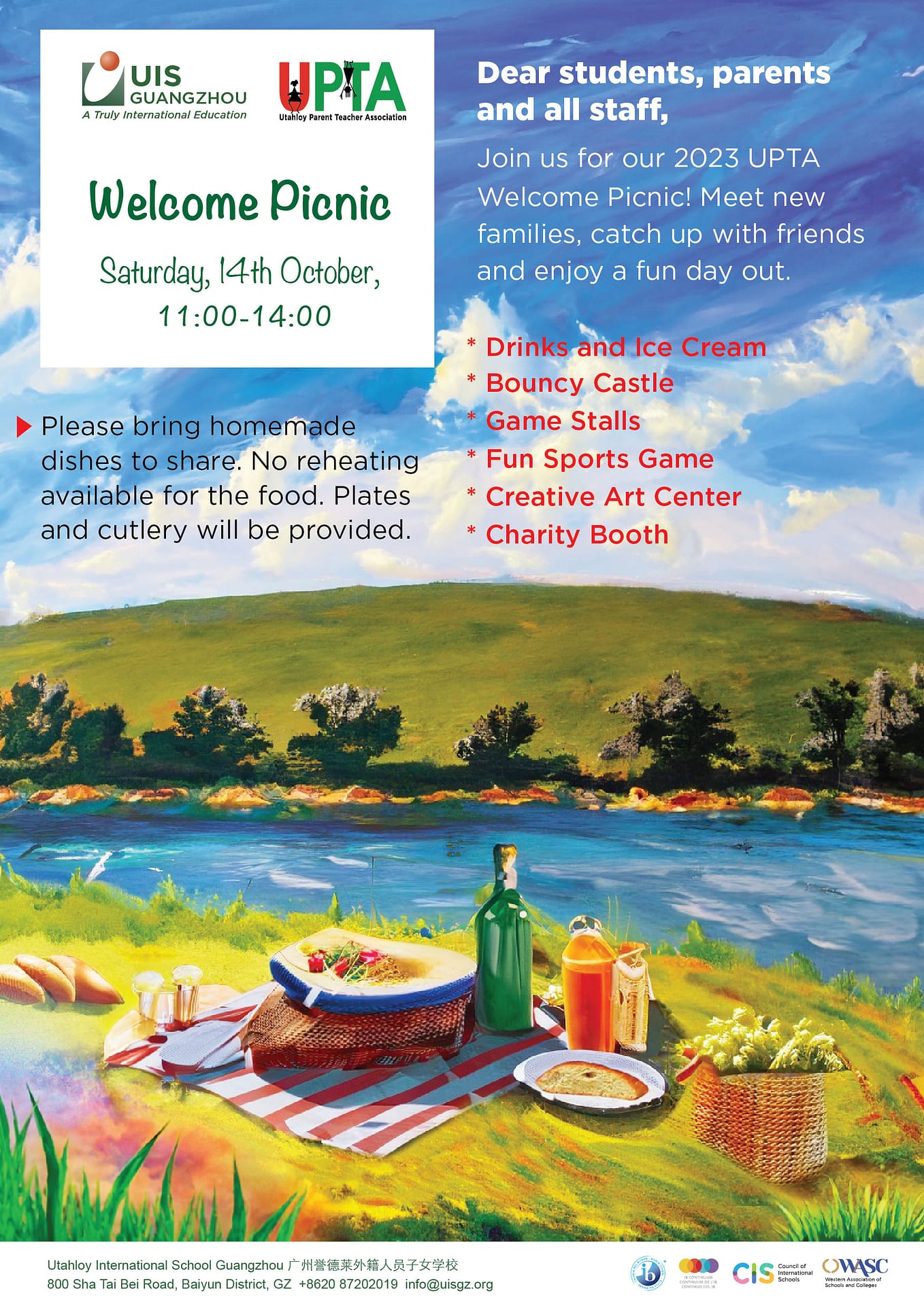 You’re invited to join Welcome Picnic-14th October 2023 !